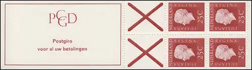 Carnet de marque 9x Juliane, Postgiro, PB 9a, rose, avec poutres de comptage **