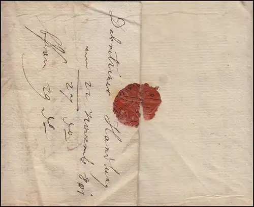 Hongrie Vorphilatelie Lettre de DEBREZIN à PESTY du 22 novembre 1801