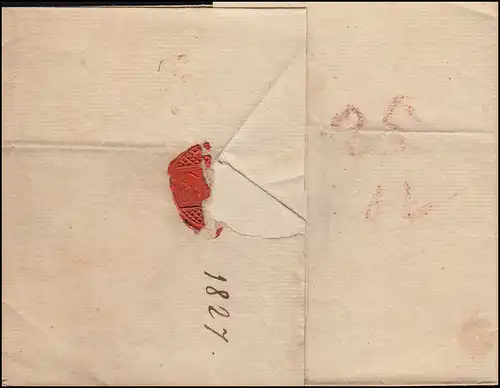 Ungarn Vorphilatelie Briefhülle Doppelkreisstempel PESTH aus 1827 nach Wien 