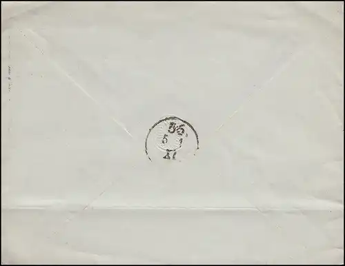 Couverture U 12B Adler 10 Pfennig Format 146,5x113,5 GAVLZKOW 5.1.1885 vers Berlin
