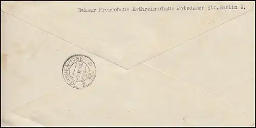 116 Conférence avec 104+105 cloche MiF Eil-Lp. Lettre SSt Berlin Conférence 7.2.54