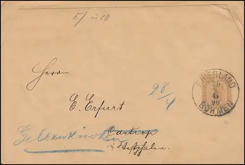 Österreich Streifband S 5 Kaiser Franz Joseph 5 Kreuzer FRIEDLAND BÖHMEN 25.4.96