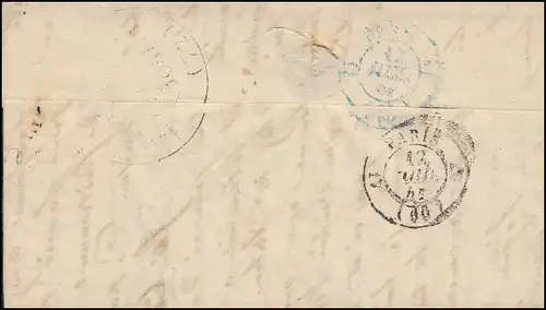 France Vorphilatelie Lettre TROYES 11.7.1841 avec Oval-O 1 D vers PARIS 12.7.
