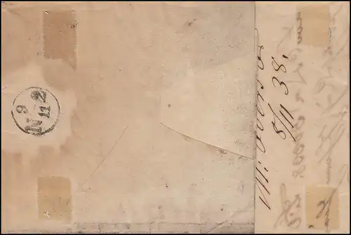 Prusse Vorphilatelie Lettre de dépliant BEUTHEN O.S. 8.1.1838 selon la BRIEG 9.1.