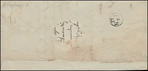 Prusse Vorphilatelie Lettre de dépliage de deux-pièces NEISSE 26.2.1828 à Falkenberg 27.2