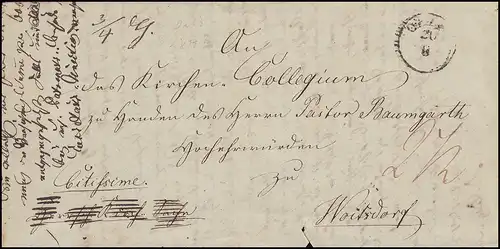 Preußen Vorphilatelie Faltbrief Einkreis OELS 20.8.1842 nach Woitsdorf