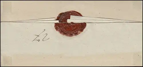 Prusse Vorphilatelie Lettre de dépliant Bürzeier fürstenswalde 23.7.1832 n. Mittenwald
