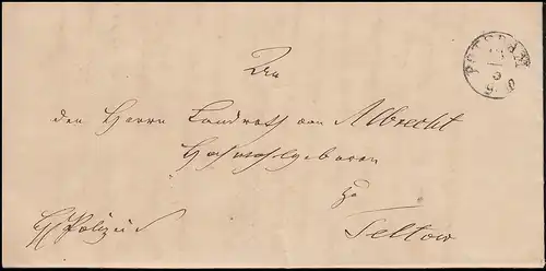 Prusse Vorphilatelie Lettre de pli Encerclement POTSDAM 1847 à Teltow