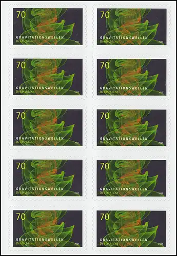 FB 72a Astrophysique ondes gravitationnelles, feuille de 10x3356, - 02000 **