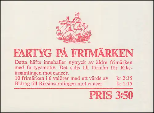 Markenheftchen 14 Schiffe - Schwedische Flotte, **