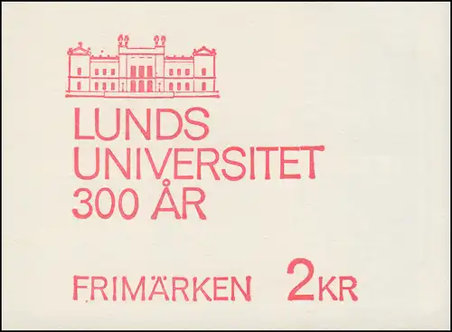 Markenheftchen 17 Universität Lund, **
