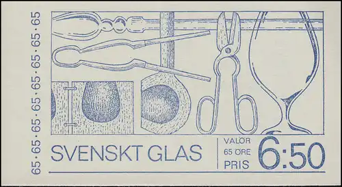 Markenheftchen 32 Schwedisches Glas, **
