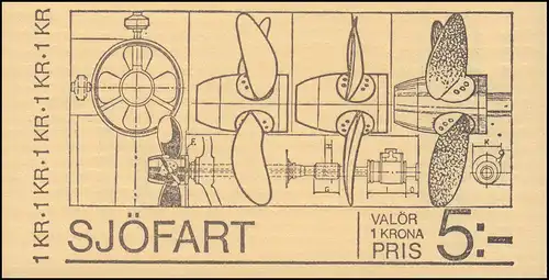 Markenheftchen 48 Schwedische Schifffahrt, **