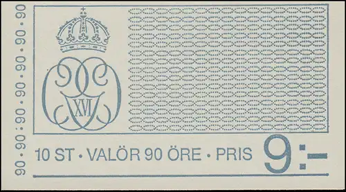 Carl XVI Gustaf 90 (Ö) kobalt 10x 901D, **