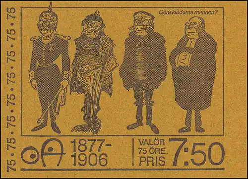 Markenheftchen Karikaturist Oskar Andersson - Höflichkeit 10x 981D, **