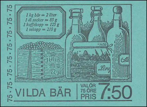 Carnet de marque 62 baies sauvages, **