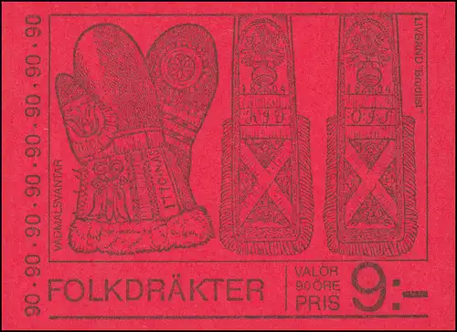 Markenheftchen 75 Weihnachten - Volkstrachten mit 1087-1088, **