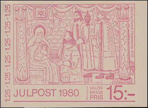 Carnet de marque Noël - Oiseau de trompette 10x 1133D, **