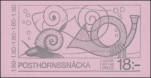 Markenheftchen Natur - Posthornschnecke 10x 1248D, **