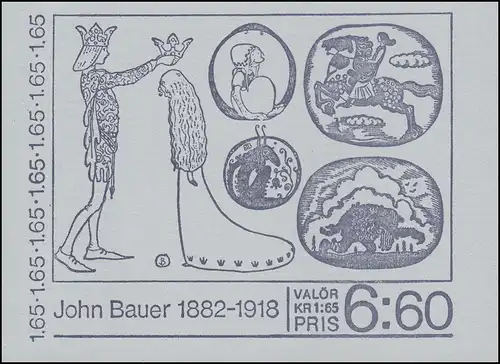 Markenheftchen 86 Maler und Illustrator John Bauer - Märchenillustrationen, **