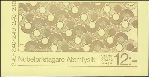 Carnet de marque 91 Prix Nobel de physique atomique, **