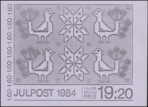 Carnet de marque 102 Noël - oiseaux hivernants, **