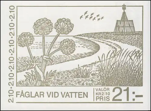 Carnets de marque 112 Oiseaux aquatiques - Oiseau de pluie sergent, **