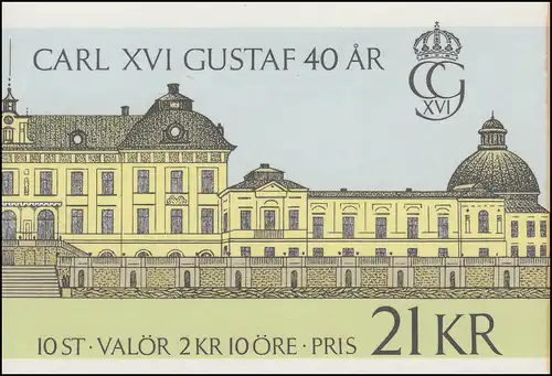 Markenheftchen 115 Geburtstag König Carl XVI. Gustaf, **