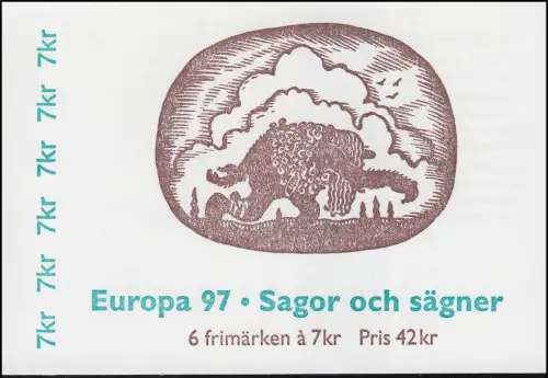 Carnet de la marque 228 Europe / CEPT - Légendes et légmes, ** frais de port