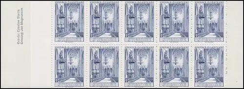 Carnets d'essai Domkirche Uppsala sans valeur 10x 576 timbres en bleu, **