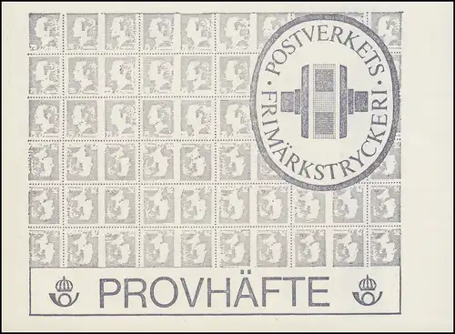 Carnets d'essai Domkirche Uppsala sans valeur 10x 576 timbres en bleu, **