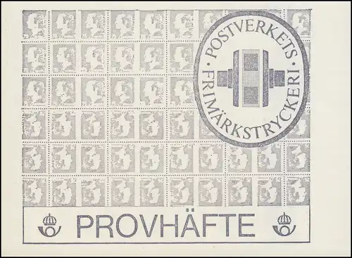 Probeheftchen Domkirche Uppsala ohne Wertangabe 10x 576 Marken in blau, **