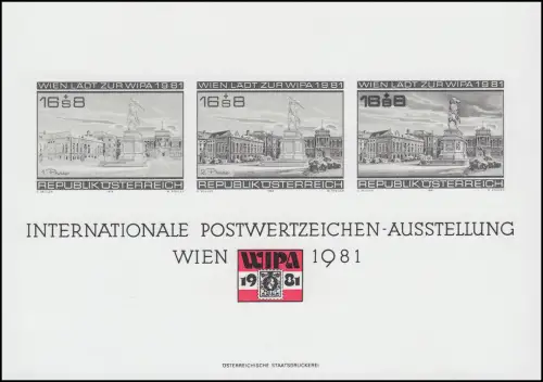 Lettre commémorative 7 Exposition des timbres WIENNE 1981 en noir
