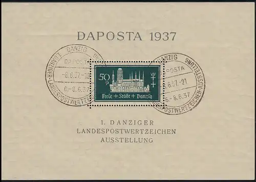 Block 1 Marienkirche DAPOSTA mit passendem Sonderstempel