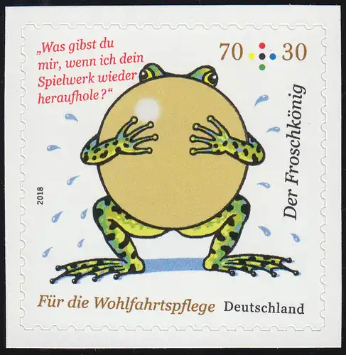 3364 Grimms Märchen: Der Froschkönig, selbstklebend aus MH 108, **
