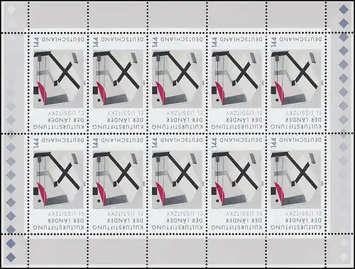 2308 Kulturstiftung der Länder El Lissitzky - 10er-Bogen ** postfrisch