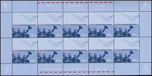 2331 Tag der Briefmarke Nordatlantikflug - 10er-Bogen ** postfrisch