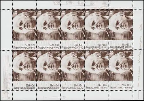 2399 Compositeur Reinhard Schwarz-Schilling - Bogen 10 ** post-fraîchissement