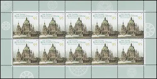 2445 Berliner Dom - 10er-Bogen, ** postfrisch