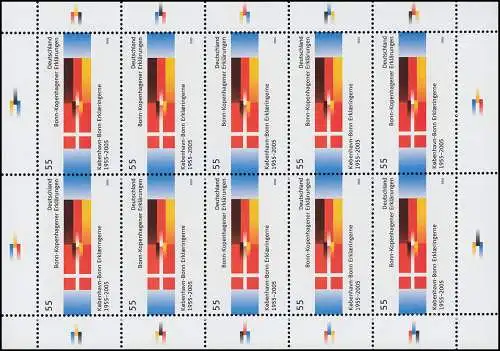 2449 Bonn-Kopenhagener Erklärungen - 10er-Bogen ** postfrisch