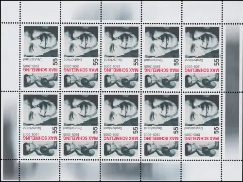 2489 Boxweltmeister Max Schmeling - 10er-Bogen ** postfrisch