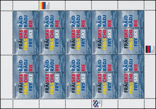 2523 Jubiläum 50 Jahre Friesenrat - 10er-Bogen ** postfrisch