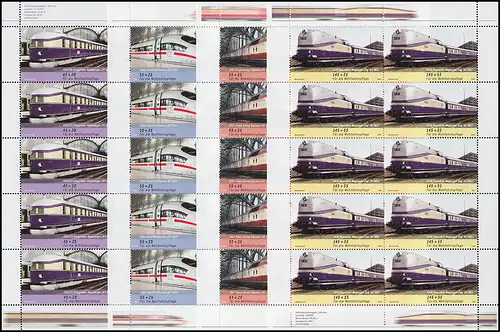 2560-2563 Wofa 2006 Eisenbahnen in Deutschland - 10er-Bogen-Satz **