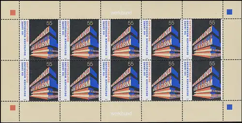 2625 Deutscher Werkbund - 10er-Bogen ** postfrisch