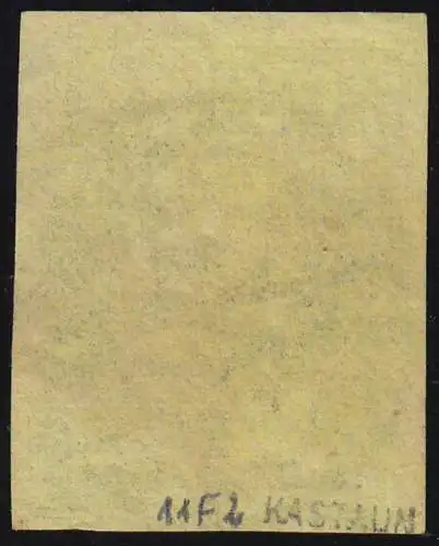 Sachsen 11 F2 König Johann I. mit PLF gebr. Rand rechts unten, signiert KASTAUN