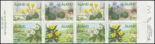 Aland Carnets de marque 5 Fleurs de printemps, frais de port **