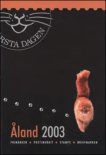 Aland-Jahresmappe 2003 Katzen, postfrisch **