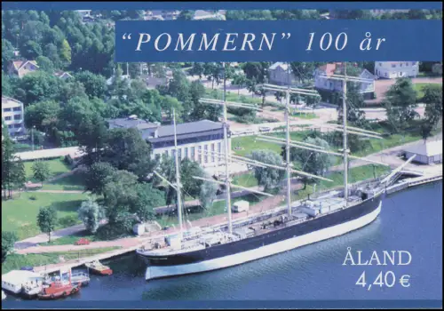 Aland-Markenheftchen 224 Viermastbark Pommern, selbstklebend **