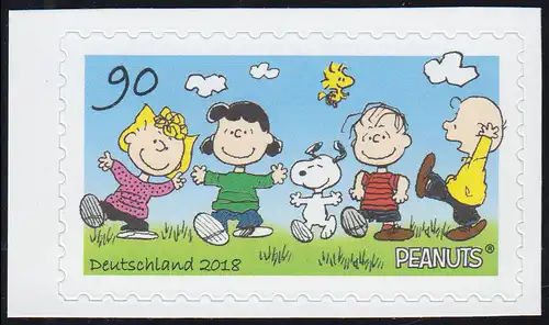 3372 Die Peanuts-Rasselbande, selbstklebend aus Folienblatt 74, **