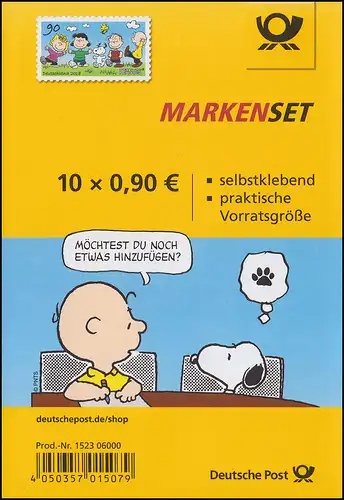 FB 74 Die Peanuts-Rasselbande, Folienblatt mit 10x3372, **